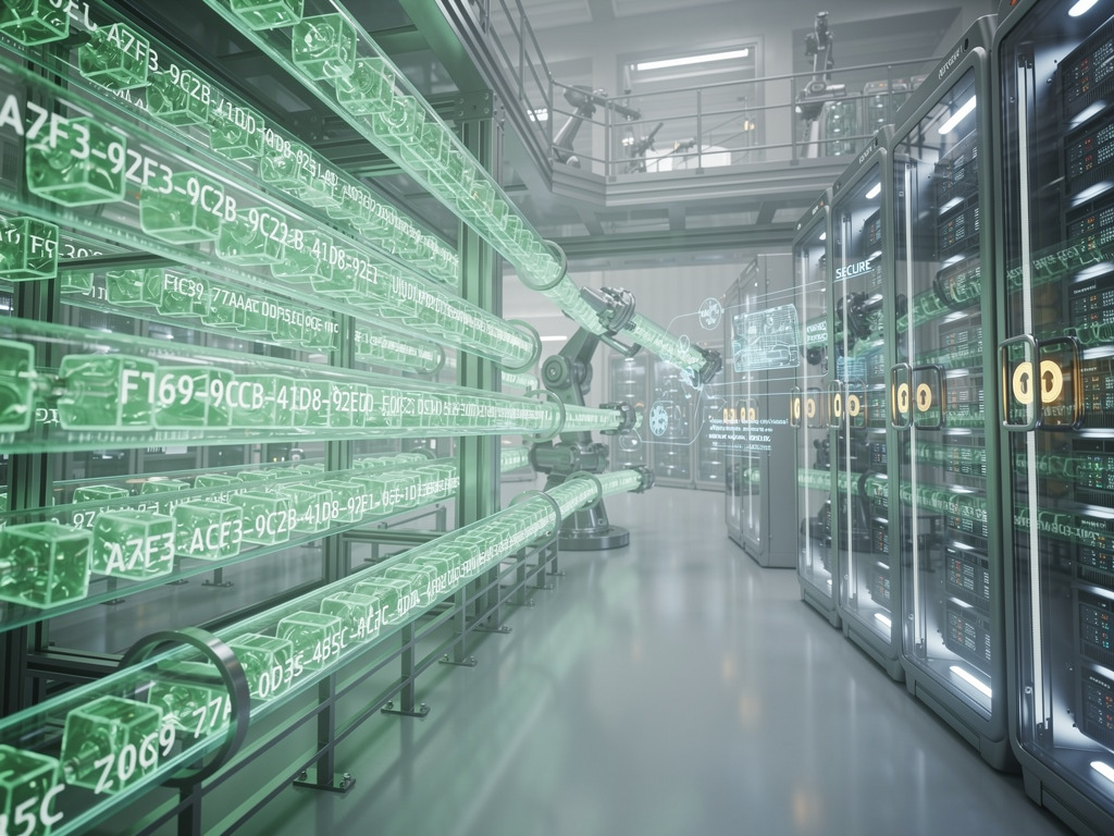 A highly technical visualization of a perfectly functioning digital factory