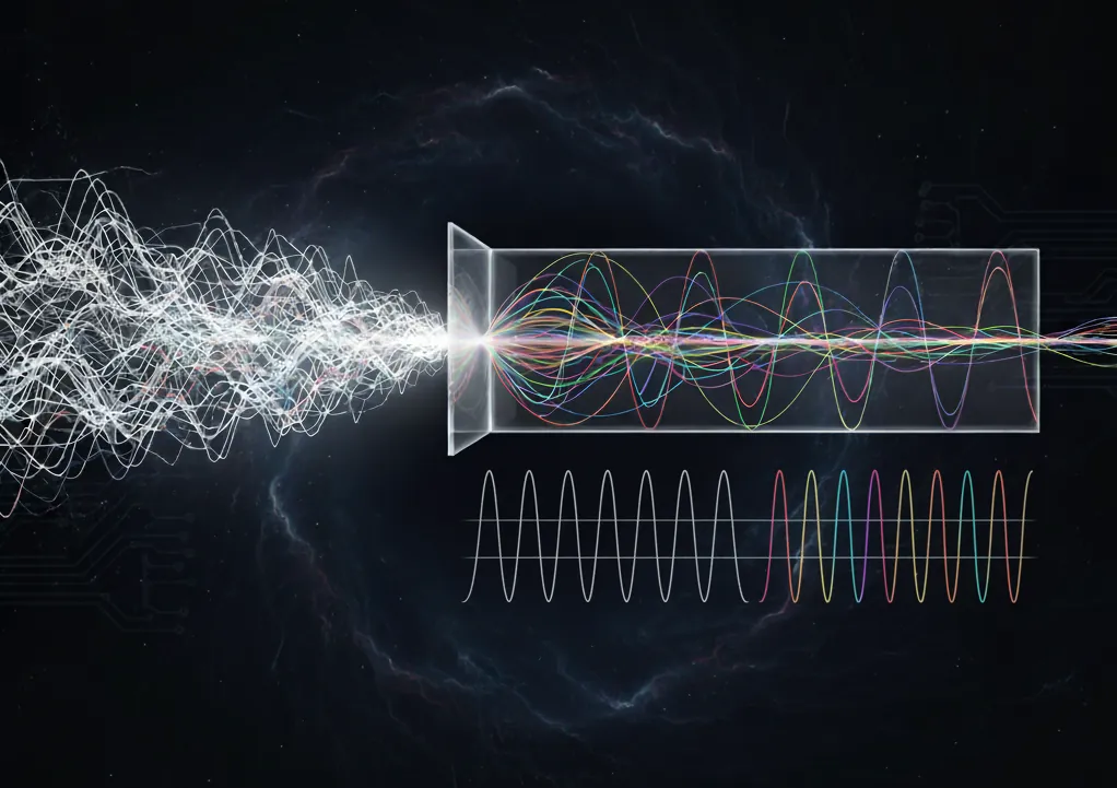 Spectrum illustration showing Fourier components